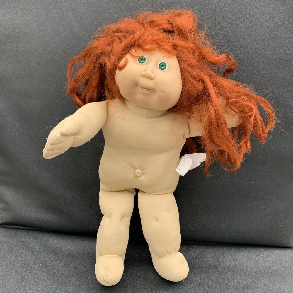 Vintage 1983 Cabbage Patch Kids Doll Cornsilk Red Hair Green Eyes Dimples